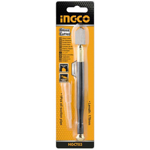 Il tagliavetro Ingco è realizzato con materiali di alta qualità e offre un taglio preciso e senza sforzo su vetri, piastre in mosaico e specchi.