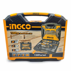 Valigetta Attrezzi Ingco - 52 bit da 25mm, inclusi vari tipi come PH, PZ, SL, TX, S, H, TT, HT e altri. Include anche un porta punte.
