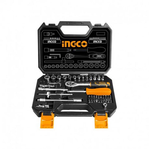 Valigetta Attrezzi Ingco - Kit completo con 45 utensili per riparazioni e lavori fai da te.