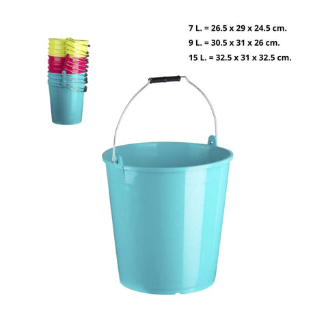 Secchio in Plastica Semplice (Misure Varie) - Classico Secchio con Becco