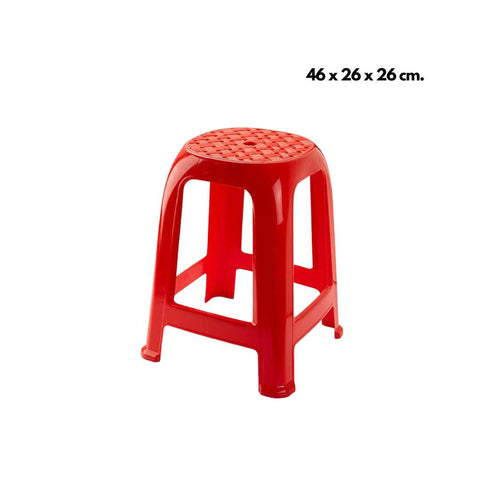 Sgabello Sedia in Plastica Dura - Vista Frontale: Design moderno per un tocco contemporaneo.
