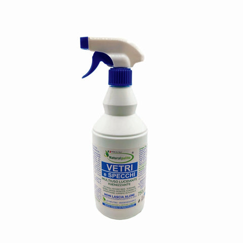 Naturalpulito Detergente spray vetri e superfici ecologico 750 ml. azione antistatica