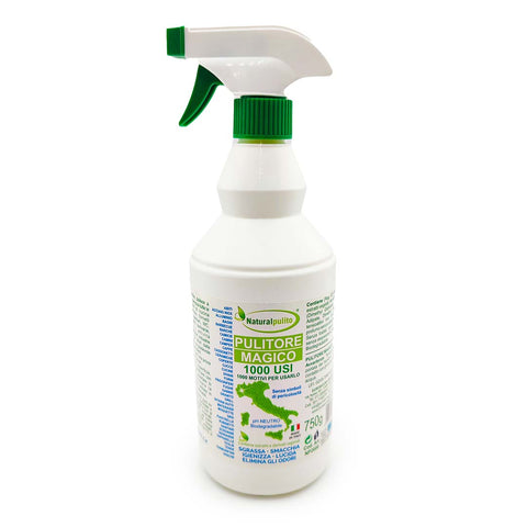 Naturalpulito Pulitore magico igienizzante concentrato 1000 usi spray ecologico 750 ml.