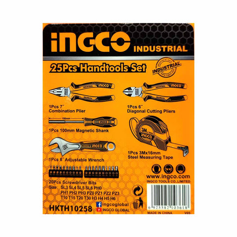 Valigetta 25 utensili manuali per fai da te e professionismo INgco