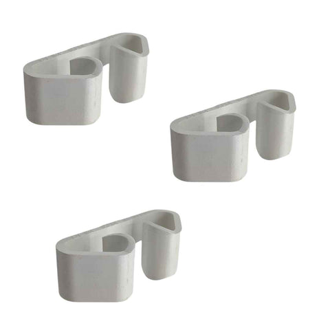 Appendiscopa Adesivo e Fissaggio a Parete (Confezione 3 pz.) con Inserti di Fissaggio - Plastica Resistente