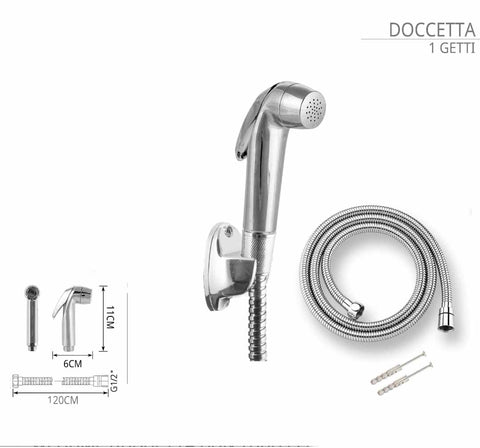 Soffione WC in uso per l'igiene personale.
