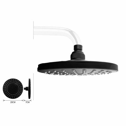 Soffione Doccia Monogetto Elegante Nero - Piatto Doccia Circolare
