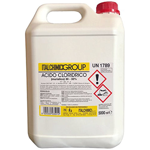 Acido muriatico cloridrico puro 5 lt. 33% Italchimici group