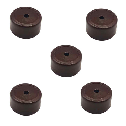 Fermaporta Adesivo in Plastica Morbida (Marrone - 5 pz.) - Paraurti Porta e Finestre