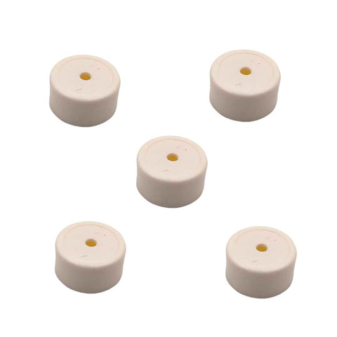 Fermaporta Adesivo in Plastica Morbida (Bianco - 5 pz.) - Paraurti Porta e Finestre