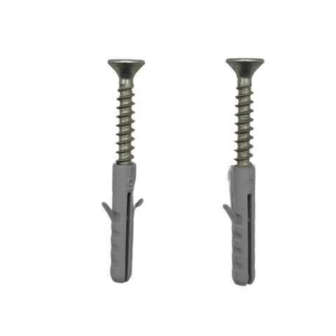 Inserti di Fissaggio Appendiscopa Adesivo e Fissaggio a Parete (Confezione 3 pz.) con Inserti di Fissaggio - Plastica Resistente