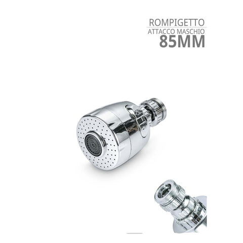 Rompigetto aeratore montato su un rubinetto da cucina.