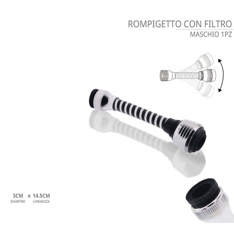 Rompigetto aeratore flessibile con design versatile.