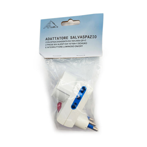 adattatore salvaspazio con spina dissasata