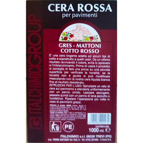 cera rossa per pavimenti 1lt.