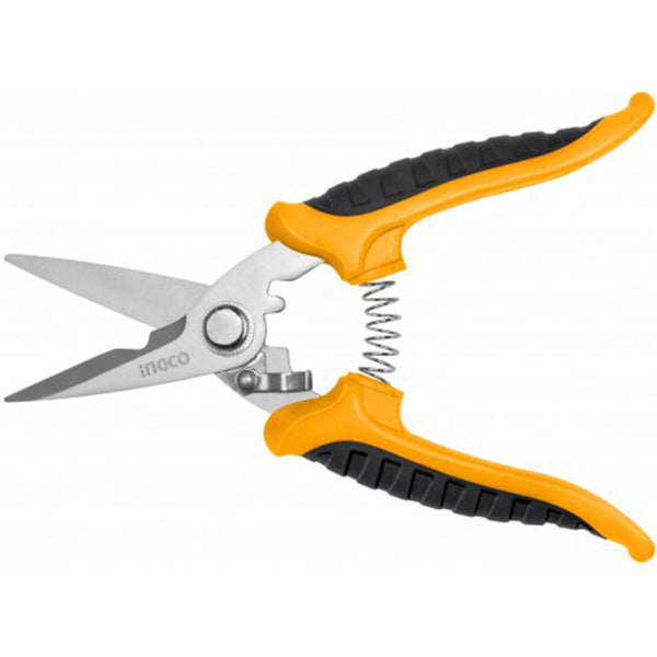 Forbice per elettricista universale in acciaio L. 178 mm. professionale Ingco