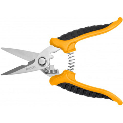 Forbice per elettricista universale in acciaio L. 178 mm. professionale Ingco