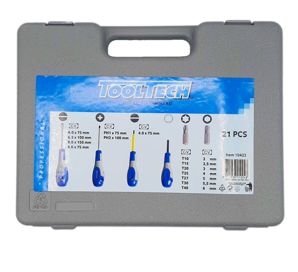 set cacciaviti + inserti 21 pz. Tooltech