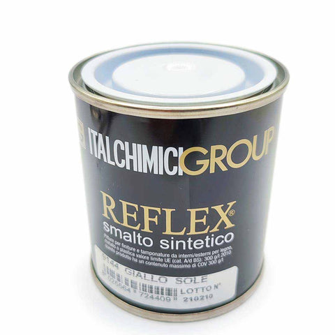 Smalto sintetico per metalli e legno giallo 125 ml. Reflex Italchimici Group 