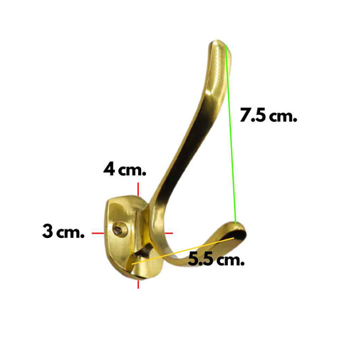 Gancio appendiabiti in ottone inossidabile