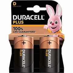 Confezione delle batterie Duracell D Plus.