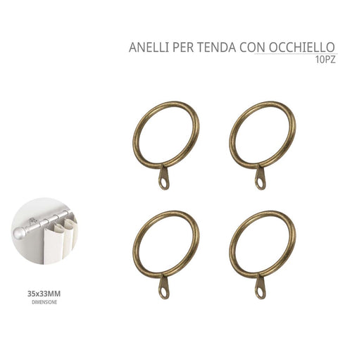 Ganci Adesivi Bris per Bastoni Tende (Confezione 5 pz.) 'Tondo' - Finitura Lucida (Colori Vari Ganci Adesivi Bris per Bastoni Tende (Confezione 5 pz.) 'Tondo' - Finitura Lucida (Colori Vari