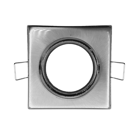 portafaretto orientabile quadrato diametro interno 5 cm. in acciaio 1pz.